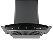 Faber ZEST HC SC FL BK, 60 cm 1200 m3/hr Auto-Clean curved glass Kitchen Chimney (Black)