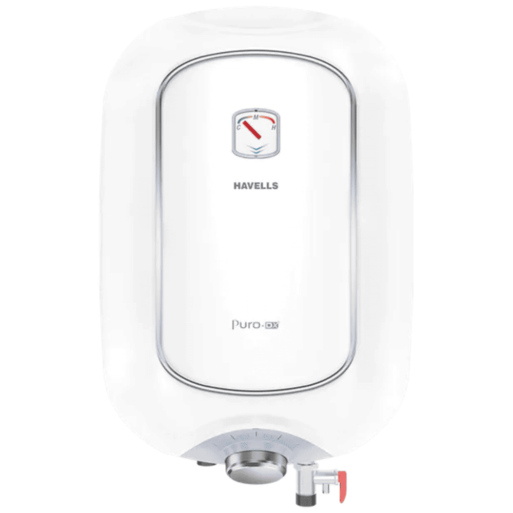 Havells 25 Ltrs Vertical Storage, 4 Star Water Heater Geyser (PURO DX 4S 25V,White)