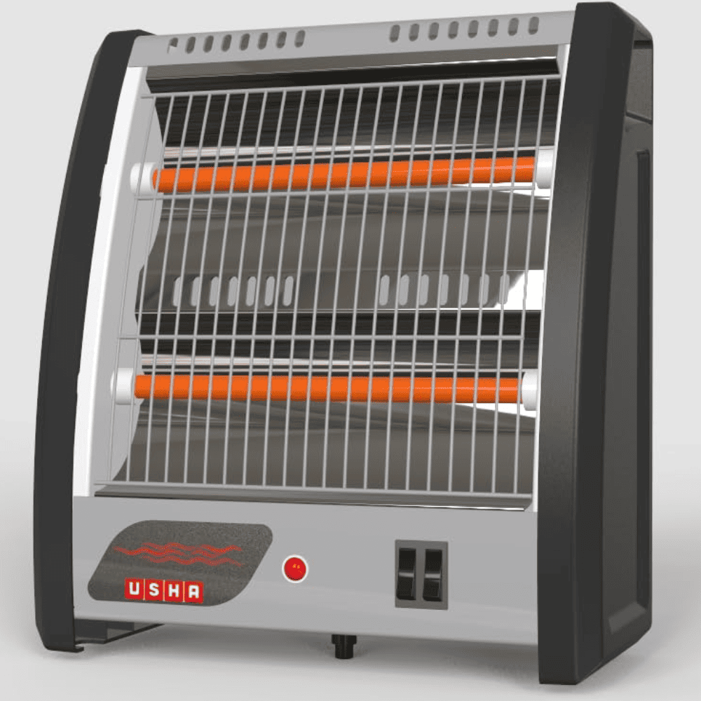 Usha 800 Watts Quartz with 2 Rod Room Heater (4302N, Grey)