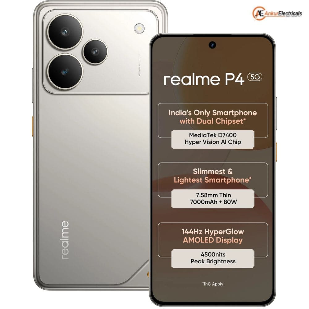 Realme P4 5g 8GB/256GB, Powerful 5G with Camera Control Android Phone (Multi Colour)