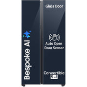 Samsung 653 Ltrs 3 Star, Inverter Frost Free, Side-by-Side Refrigerator (RS76CB81A341)