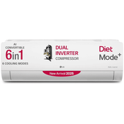 LG 2.0 Ton 3 Star DUAL Inverter Split Air Conditioner (US-Q24SNXE, 6-in-1 AI Convertible)