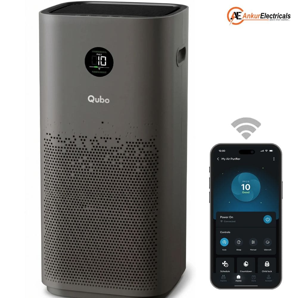 Qubo q1000 ultra, 5 Stage filtration with True HEPA H13 Portable Room Air Purifier (1000 Sqft, Black)