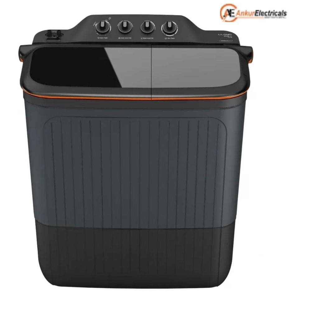 Lloyd 8 Kg 5 Star Semi-Automatic Top Load Washing Machine (GLWS805EXAVG,Grey)