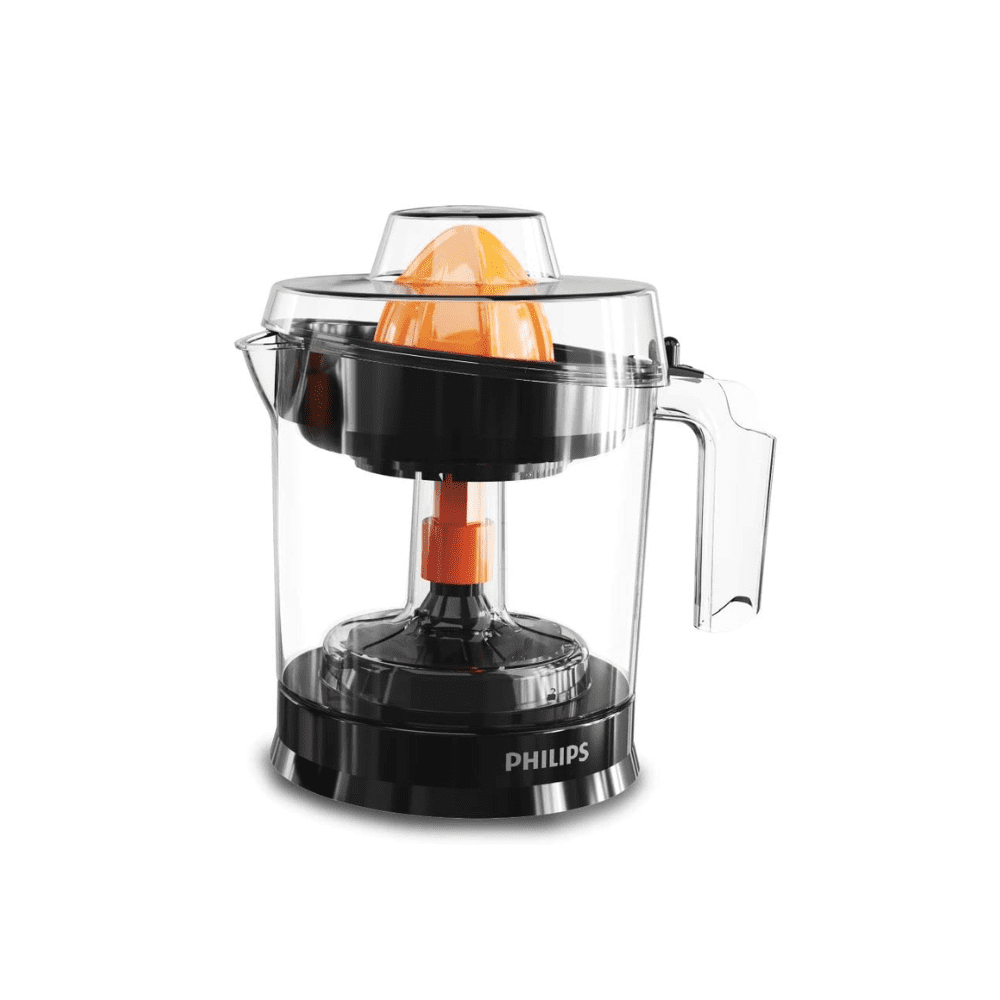 Philips 1 Litres 2 way rotation Citrus Press Juicer with Large size jar (HR2799/00, Black Transparent)