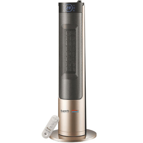 Warmex Junior Cera H20, 1300&2000 Watts Portable Room Heater, Champagne Gold