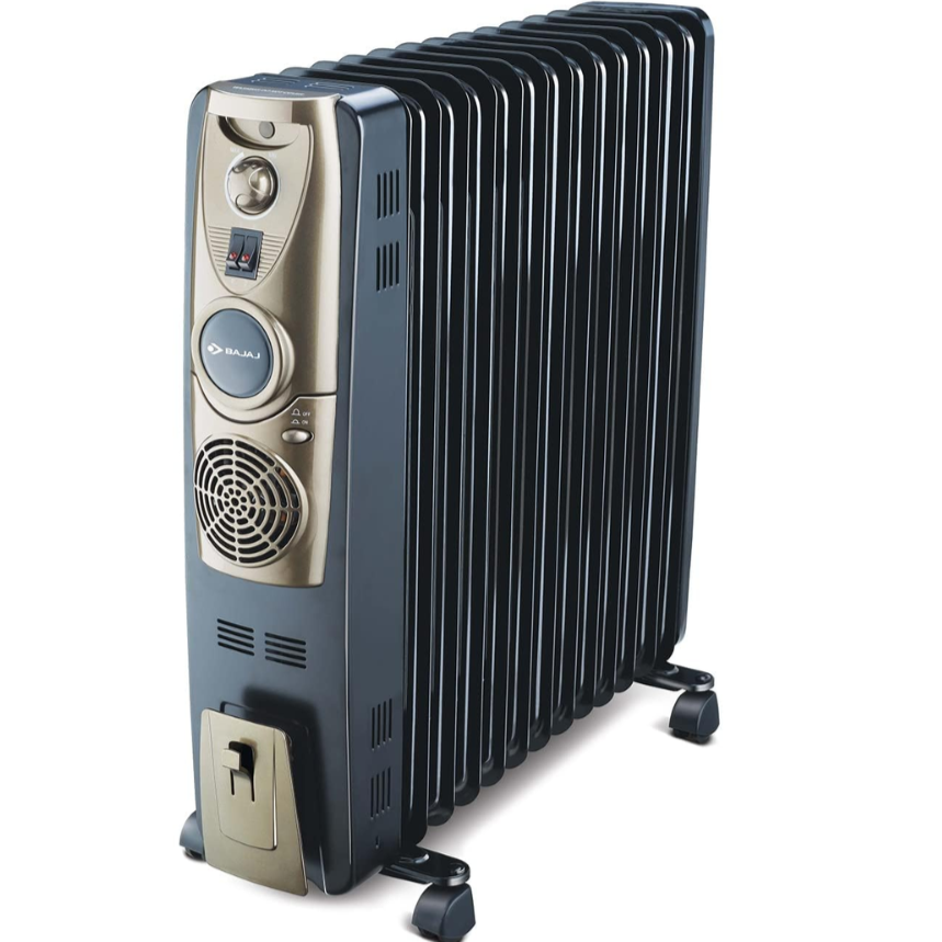 Oil Filled Radiator Room Heater That Does Not Burn Oxygen Bajaj