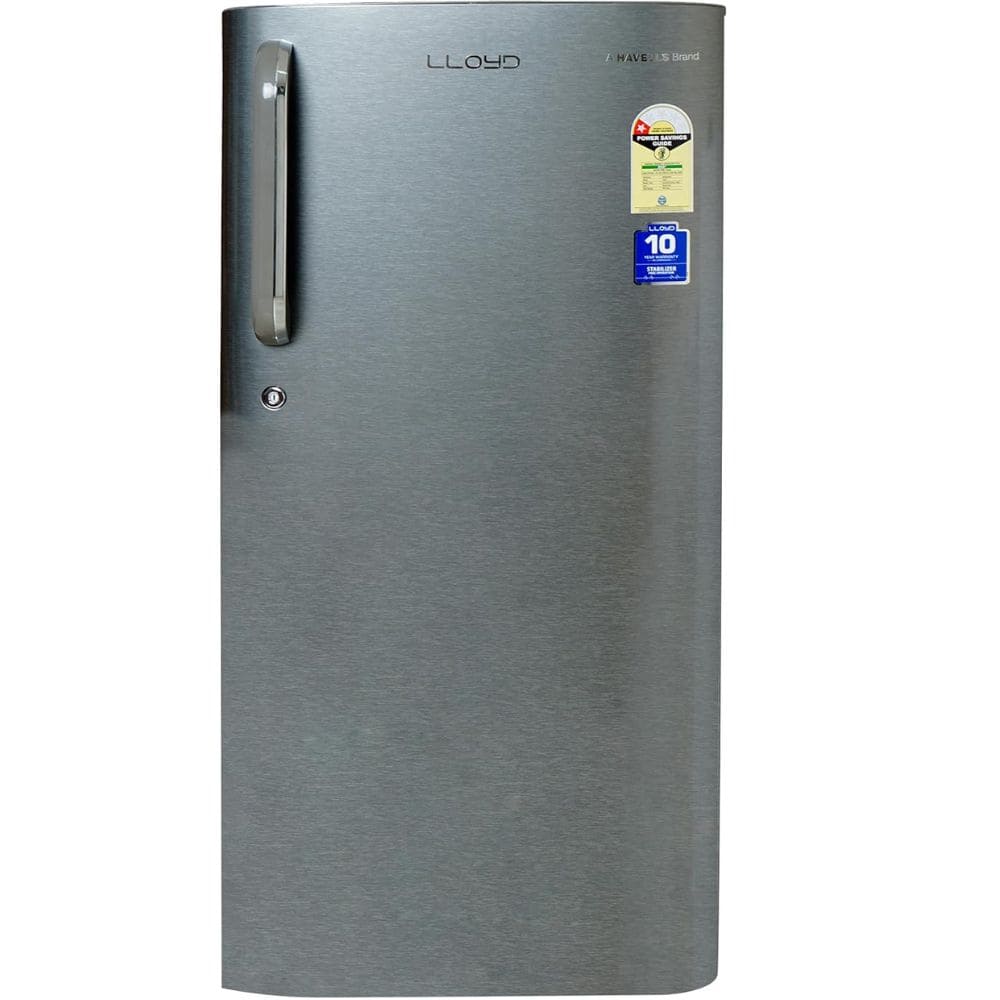 Lloyd 188 Ltrs 1 Star, Inverter Direct Cool, Single Door Refrigerator (GLDC201GSST2JC)