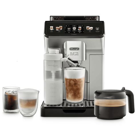 Delonghi ECAM450.65, Eletta Explore Bean Fully Automatic Beverage Hot & Cold Coffee Machine, Silver Black