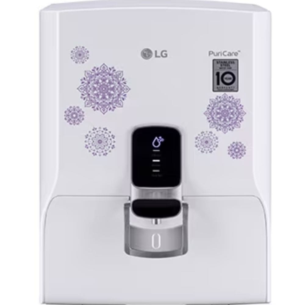 LG WW145NPW, 8 Litres RO+UV Stainless Steel Tank Wall Mountable Water Purifier, White
