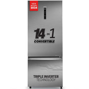 Haier 445 Ltrs 2 Star Triple Inverter Frost Free Double Door CBU Refrigerator (HRB-4952BIS-P, Silver)