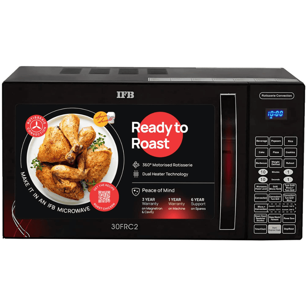 IFB 30 Ltrs Convection Microwave Oven Standard Floral Pattern (30FRC2,Black)