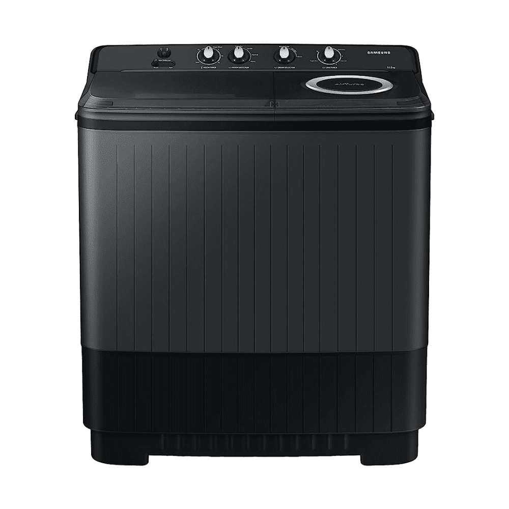 Samsung 11.5 Kg 5 Star Semi-Automatic Top Load Washing machine (WT11A4260GD,Black & White)
