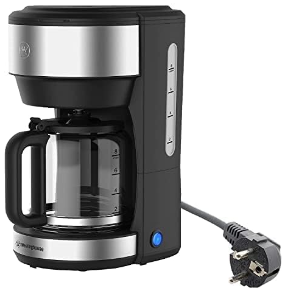 Westinghouse WKMF651WH, 200ML 1000 Watts Drip Coffee Maker, Silver