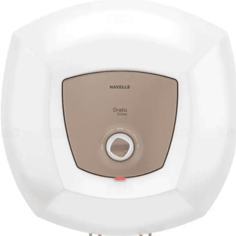 Havells 15 Ltrs Vertical Storage 5 Star Water Heater Geyser (GRETA PRIME15l White Champ Gold)