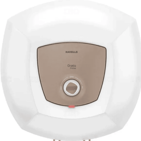 Havells 15 Ltrs Vertical Storage 5 Star Water Heater Geyser (GRETA PRIME15l White Champ Gold)