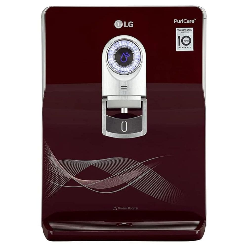 LG WW184EPC, 8 Litres RO+UV  Multi Stage RO Filtration Water Purifier, Maroon+printed