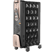 Orient 11 Wave Fins, 2900 Watts Oil Filled Radiators Room Heater Electric PTC Fan (OFR11, Black)