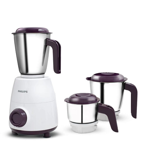 Philips MG HL7505, 500 Watt 3 Jars Mixer Grinder (Black & White)