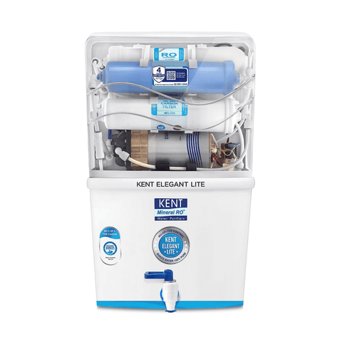 Kent Elegant Lite, 8 Ltrs Storage RO+UF + TDS Control Wall Mountable Water Purifier, White