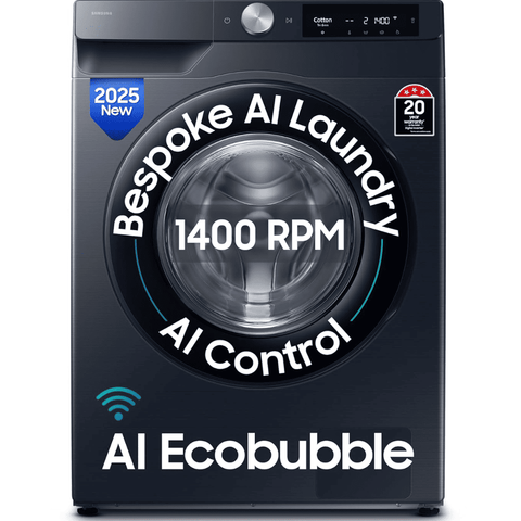 Samsung 12 Kg 5 Star Fully-Automatic Front Load Washing machine (WW12DG5B24AS,Black)