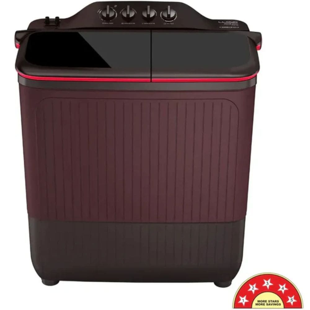 Lloyd 14 Kg 5 Star Semi-Automatic Top Load Washing machine (GLWS145EPHPC, Maroon)