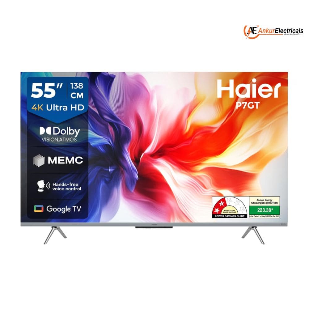 Haier 55P7GT-P, 55 Inches 4K Ultra HD Smart LED TV, Grey