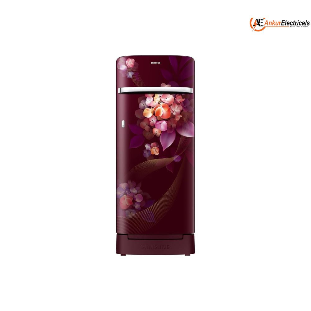 Samsung 215 Ltrs, 4 Star Digital Inverter, Direct Cool Single Door Refrigerator (RR23H2H34HT, Red)
