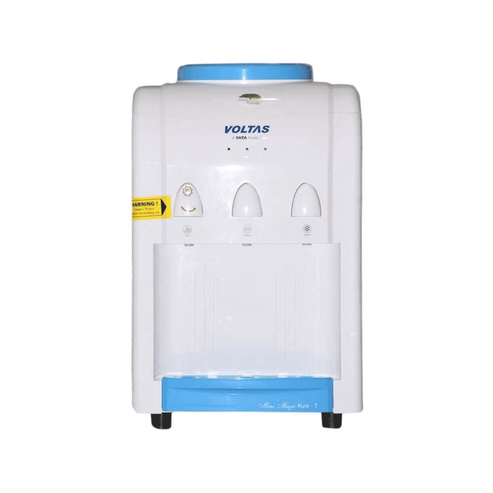 Voltas Mini Magic Pure-T, 500-Watt Table Top Water Dispenser, White & Blue