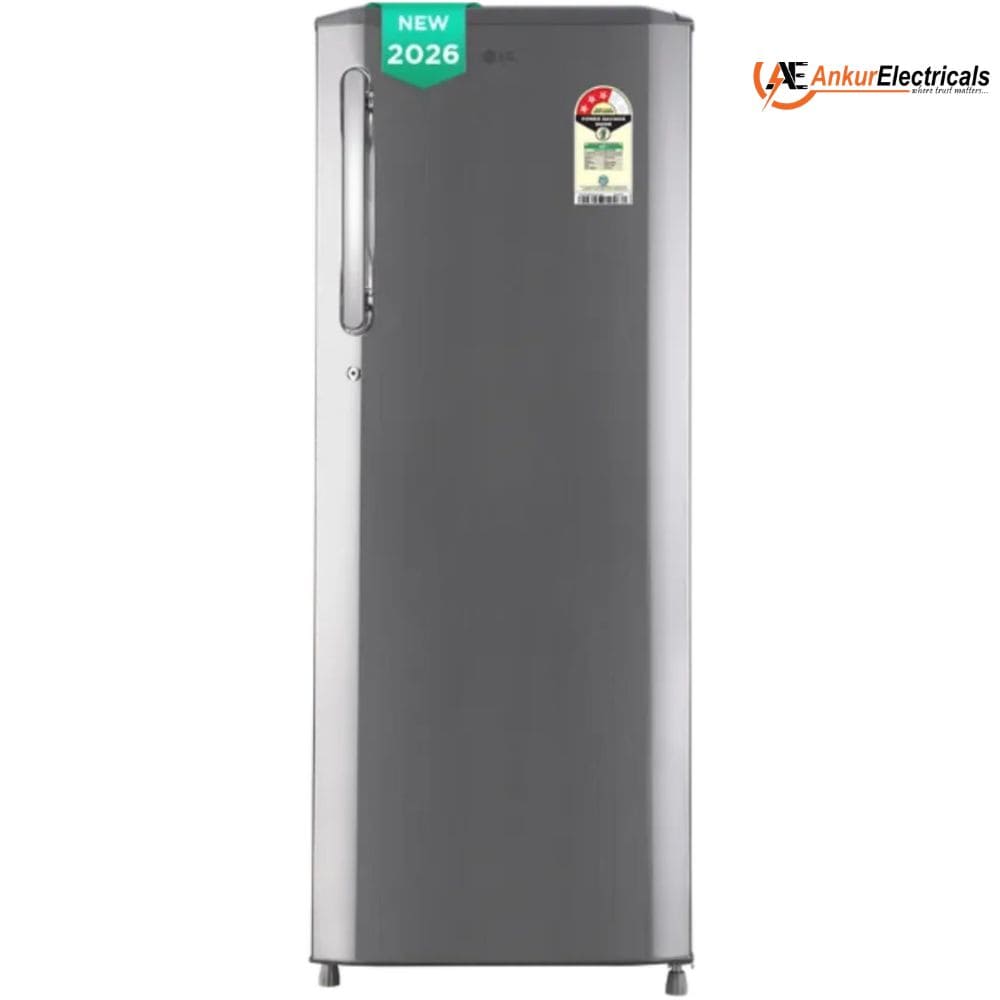 LG 261 Ltrs, 3 Star Direct Cool Single Door Refrigerator (GLD2736YBPZ, Shiny Steel)