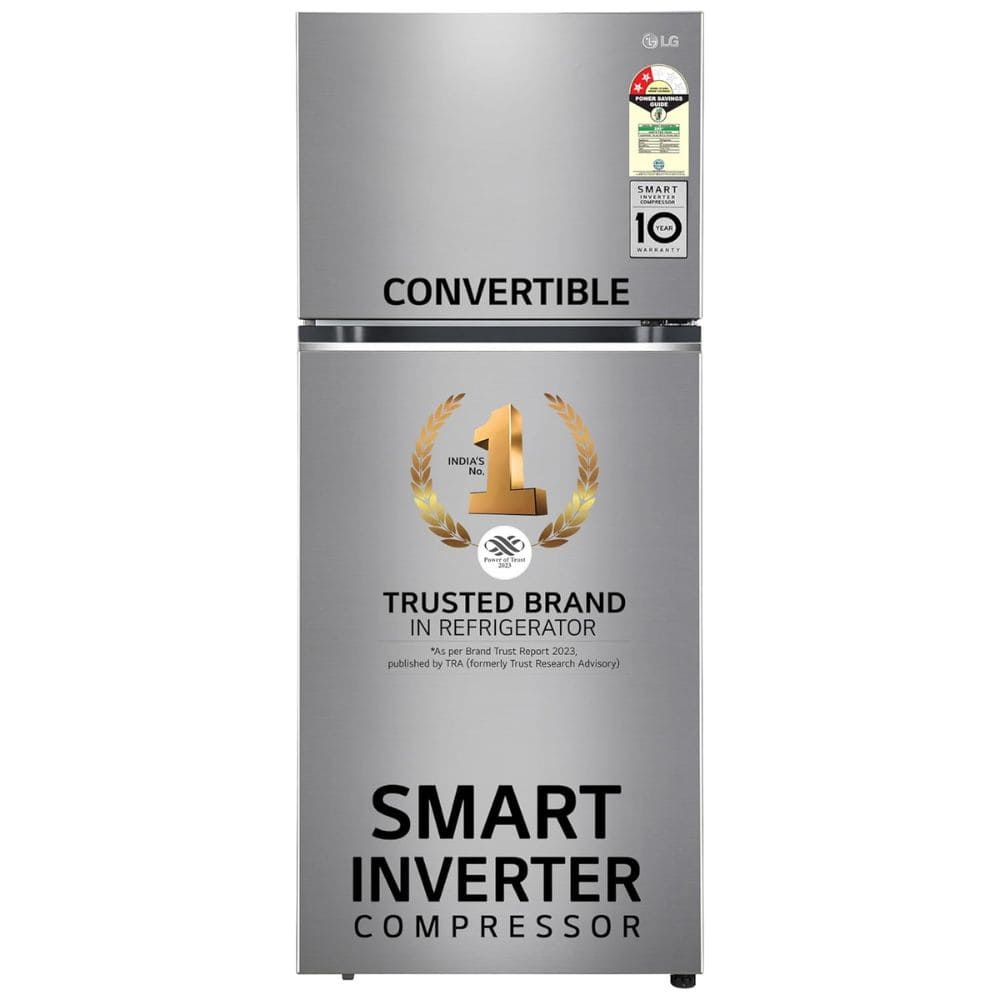 LG 398 Ltrs 2 Star, Inverter Frost Free, Double Door Refrigerator (GL-S422SPZY)