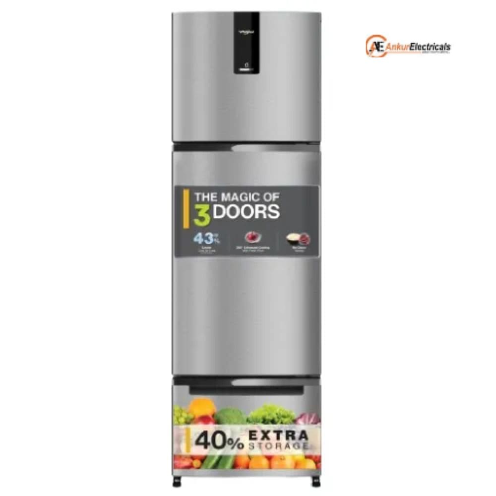 Whirlpool 235 Ltrs, 2 Star Frost Free Triple Door Refrigerator (PRONXT DF300 3D ROY ALPHA STEEL 2S)