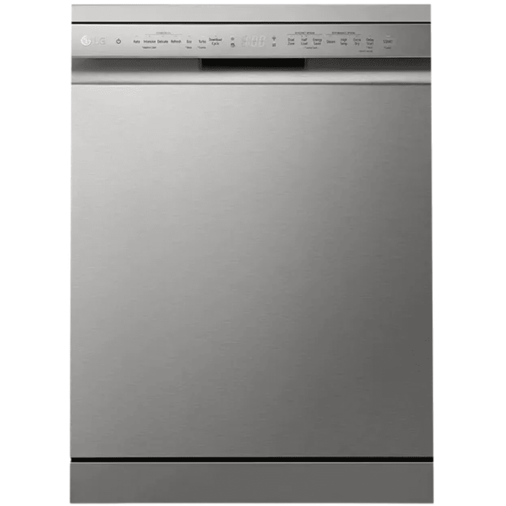 LG 14 Place Settings Free Standing Dishwasher with Inverter Direct Drive ( DFB532FP, Silver)
