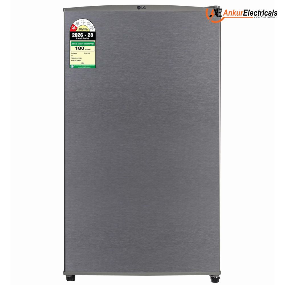 LG 90 Ltrs, 1 Star Direct Cool Single Door Mini Refrigerator (GLD0916VRDS, Dazzle Steel)