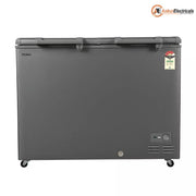 Haier HFC-335DET4, 335 Ltrs 4 Star Double Door Hard Top Convertible Deep Freezer, Titanium Grey