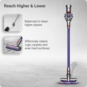 Dyson V7 Animal 243216-01, Advanced Filtration Cordless Vacuum Cleaner (Silver & Purple)