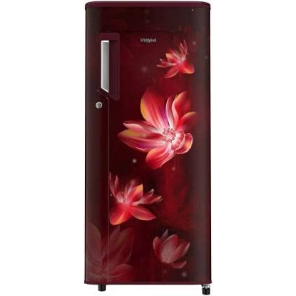 Whirlpool 215 IMPC PRM 3S WINE FLOWER RAIN-Z, 192 Ltrs 3 Star Inverter Direct Cool Single Door Refrigerator, Wine Flower Rain