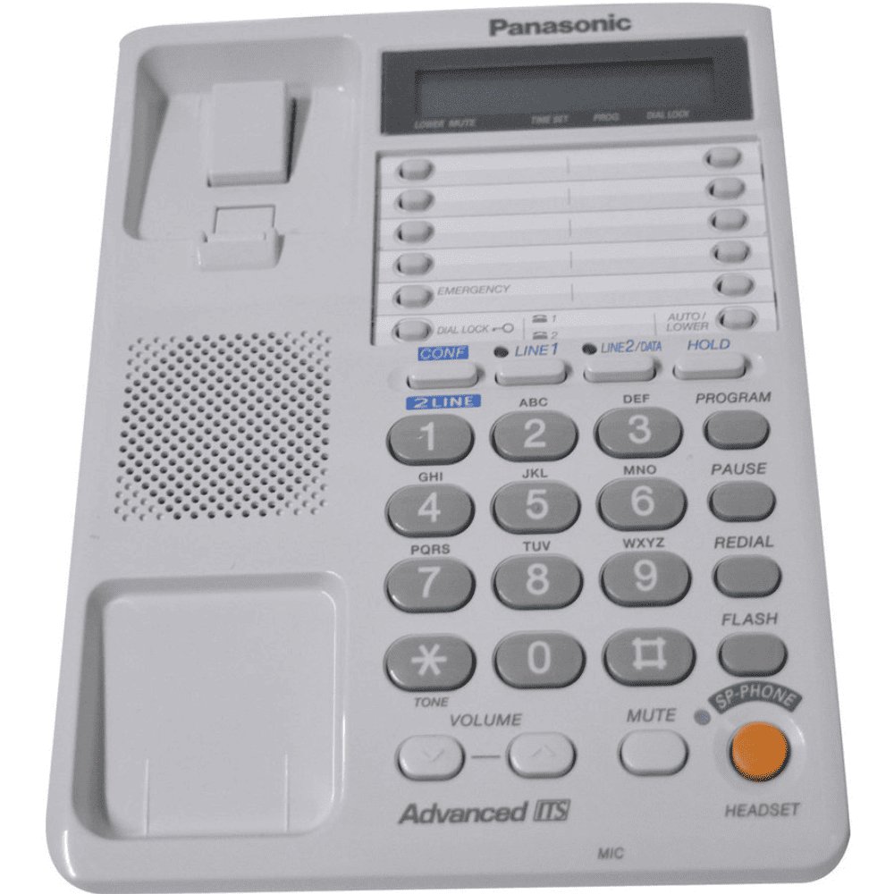 Panasonic KX-T2378MXWD, Two line Corded Landline Phone (White)