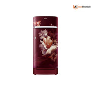 Samsung 189 Ltrs, 4 Star Digital Inverter, Direct Cool Single Door Refrigerator (RR21H2H24RZ, Midnight Blossom Red)