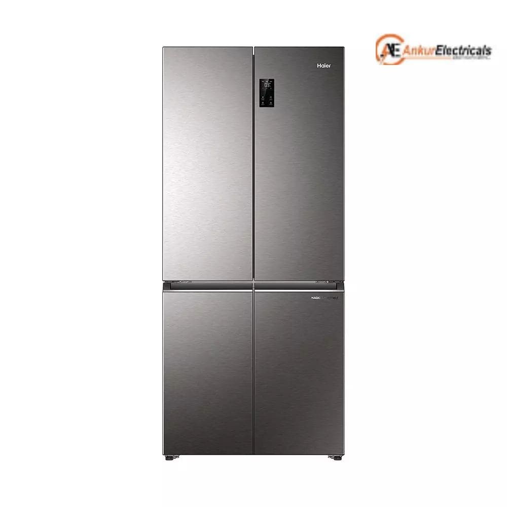 Haier 520 Ltrs, 3 Star Lumiere Frost Free Triple Inverter French Door Side by Side Refrigerator (HRB 600IS, Inox Steel)