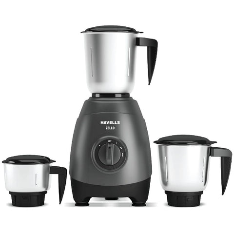 Havells MG ZELLO, 750 Watt 3 Jars Mixer Grinder (Black)