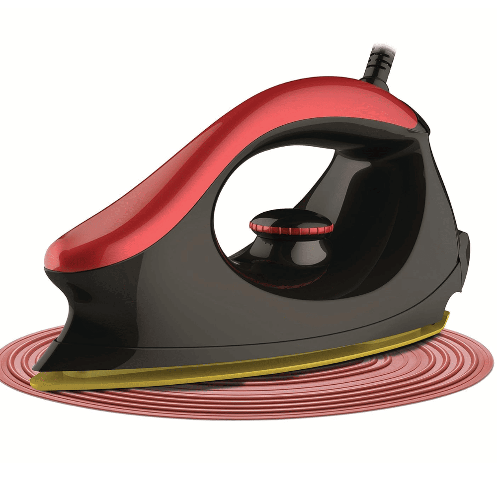 Bajaj Majesty One, 1000 Watts Heavy Weight Dry Iron, Red & Black