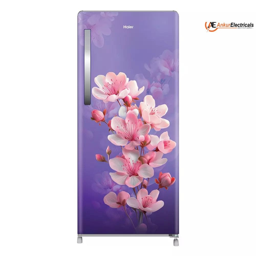 Haier 190 Ltrs, 2 Star Direct Cool Single Door Refrigerator 2 Star Purple Sienna (Cherry Blossom), HRD 2112CPSA N