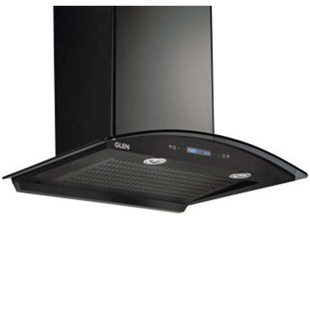 Glen 6061 MS BL BLDC, 60 cm 1200 m3/hr Auto Clean Wall Mounted Chimney, Filterless Technology (Black)