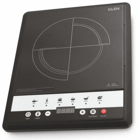 Glen SA 3071 IN, 2000 Watts Single Induction Cooktop Stove with 6 Pre-set Cooking Functions (Black)