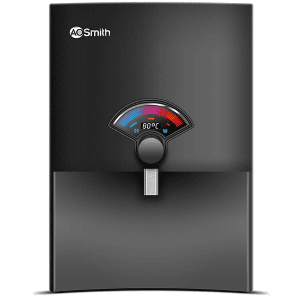 AO Smith P8 PROPLANET, 6.5 Ltrs Storage , RO + Silver Wall Maountable Water Purifier, Black