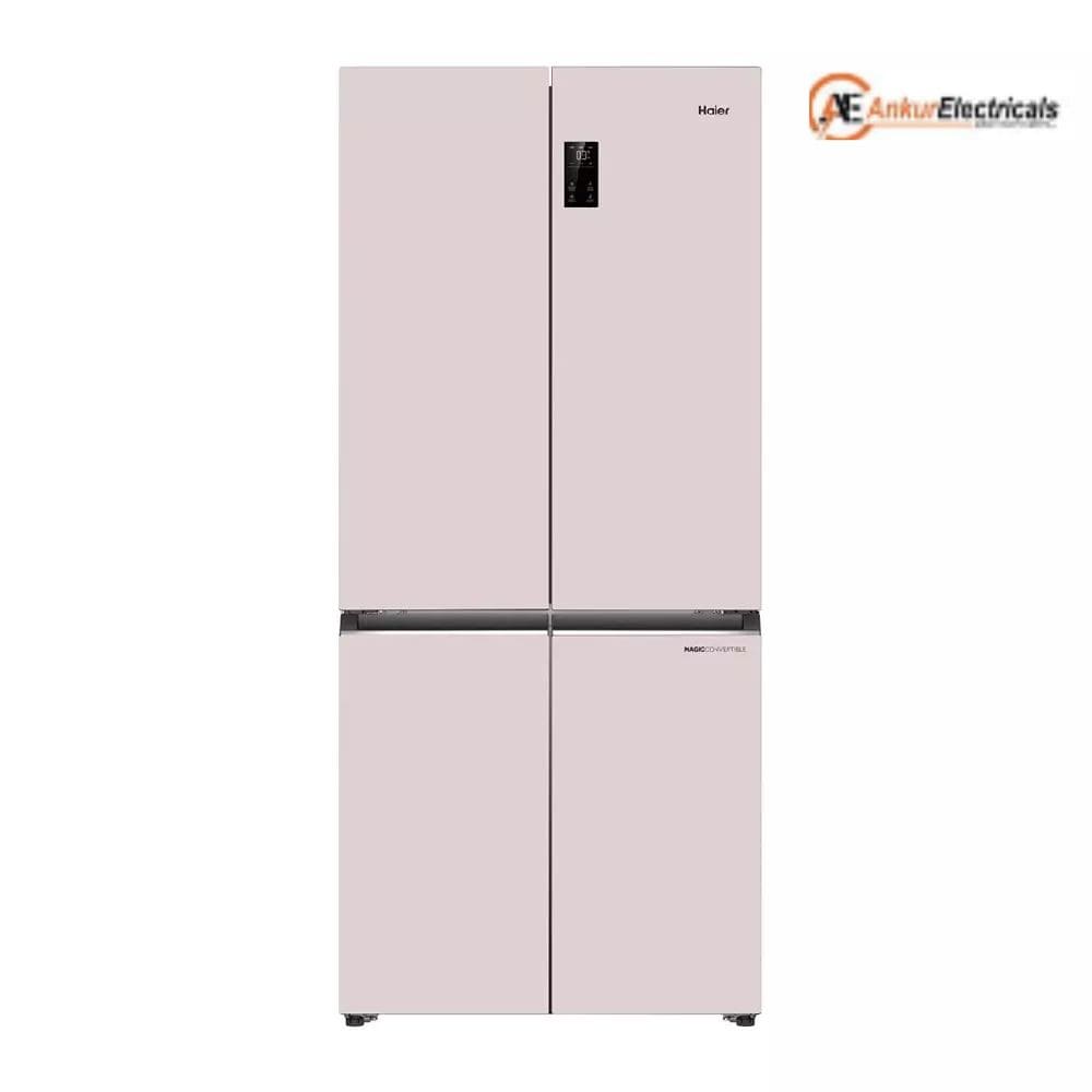 Haier 520 Ltrs, 3 Star Lumiere Frost Free Triple Inverter French Door Side by Side Refrigerator (HRB 600MP, Mauve Pink)