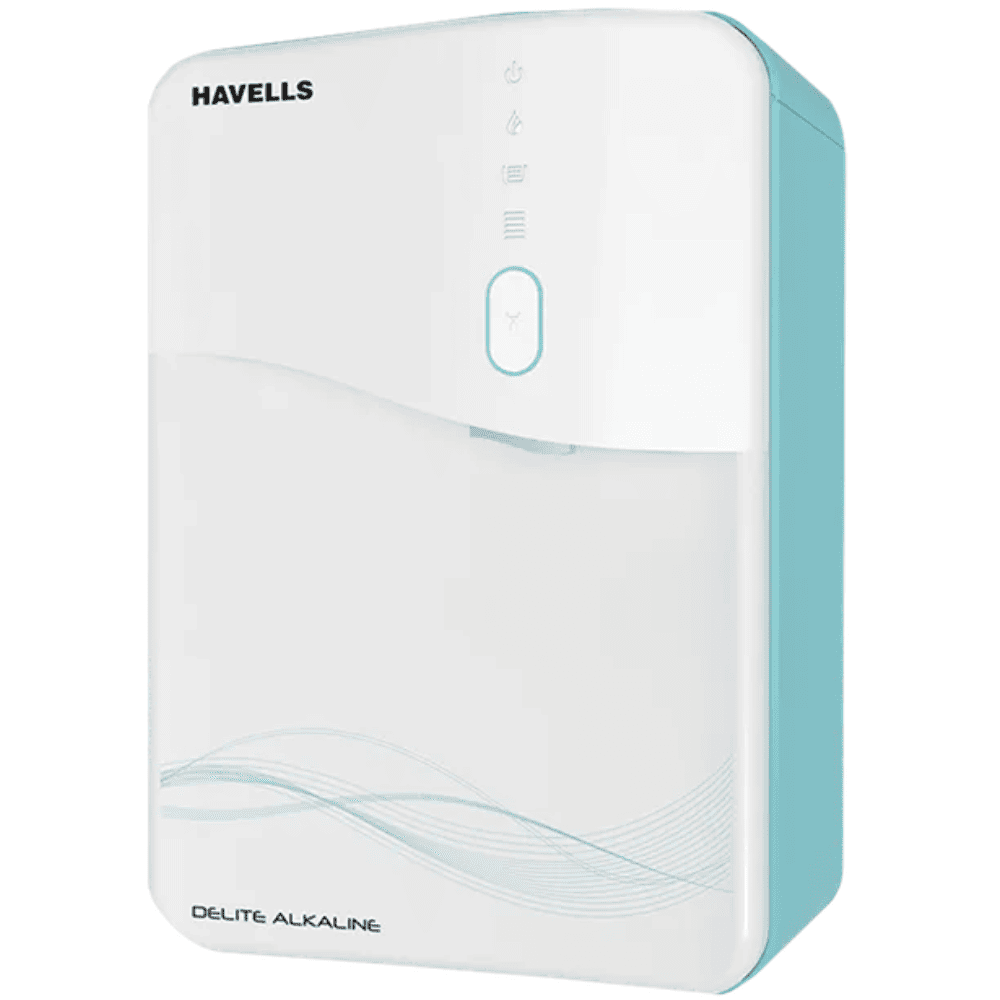 Havells Delite Alkaline, 6.5 Ltrs Storage RO +UV Water Purifier, Sky Blue