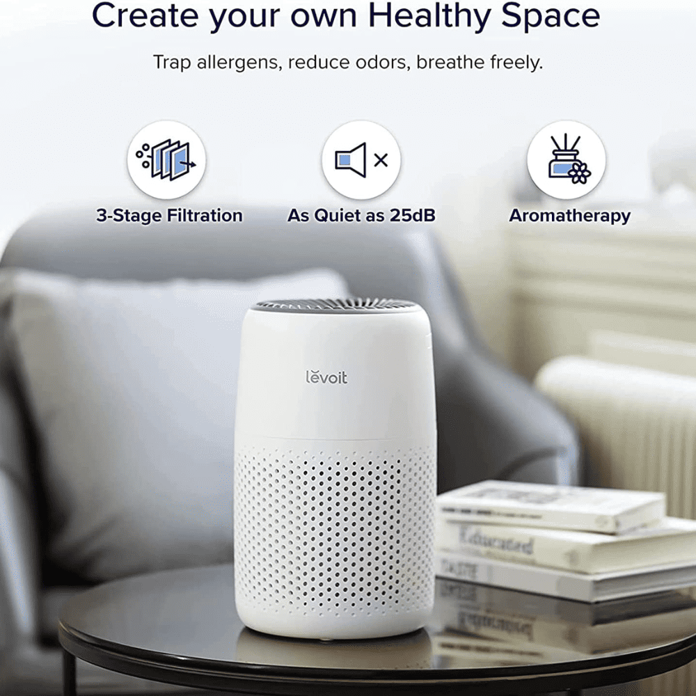 Levoit Core Mini H13 True Hepa Filter Air Purifier (‎LAP-C161-WUK,White)