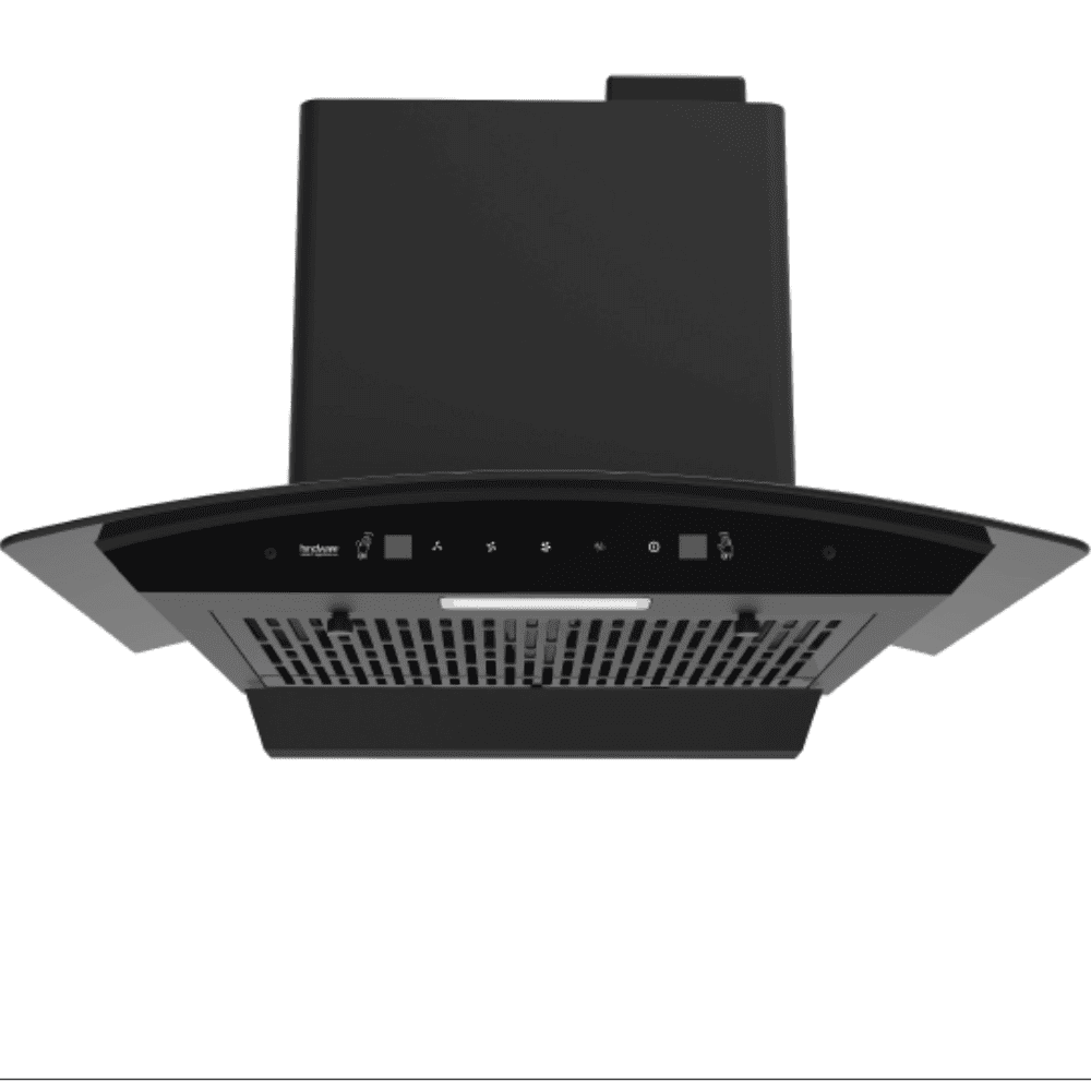 Hindware HOOD VIVIANA BLDC, 60 cm 1450 m3/hr Auto Clean Wall Mounted Chimney, Filterless Technology (Black)